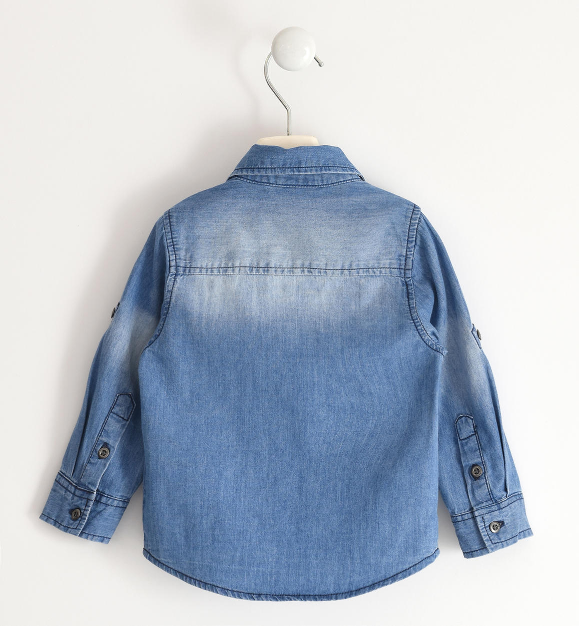 Camicia jeans bambino in denim 100% cotone - Sarabanda