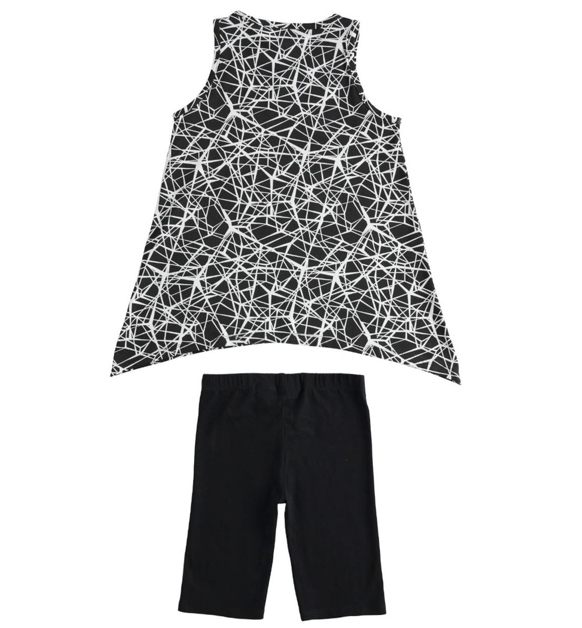 Completo bambina due pezzi: canotta e leggings ciclista - Sarabanda