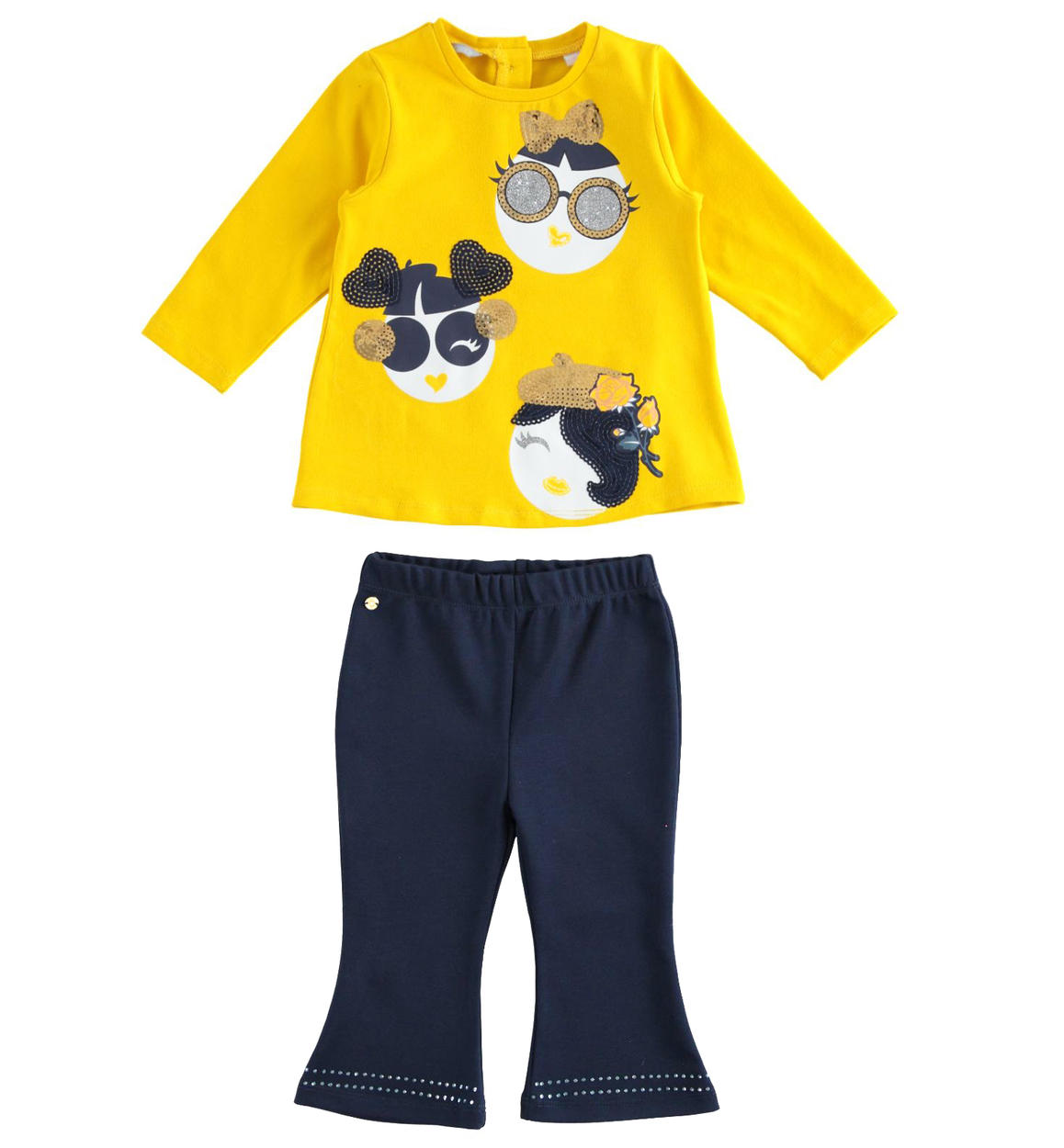 leggings gialli bambina