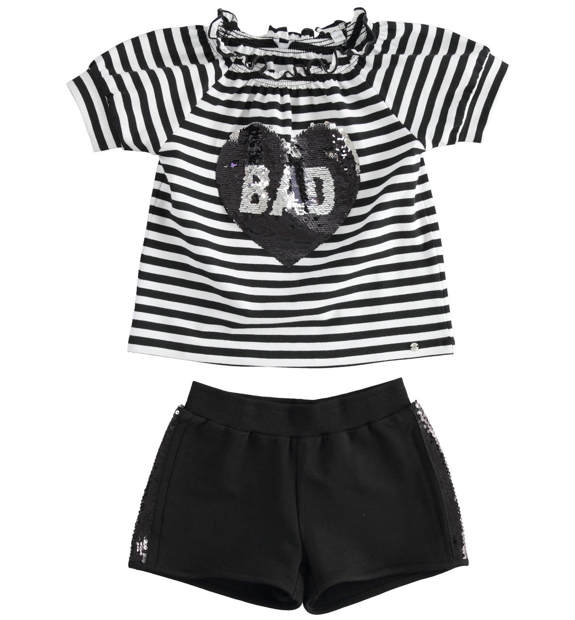t shirt paillettes reversibili bambina