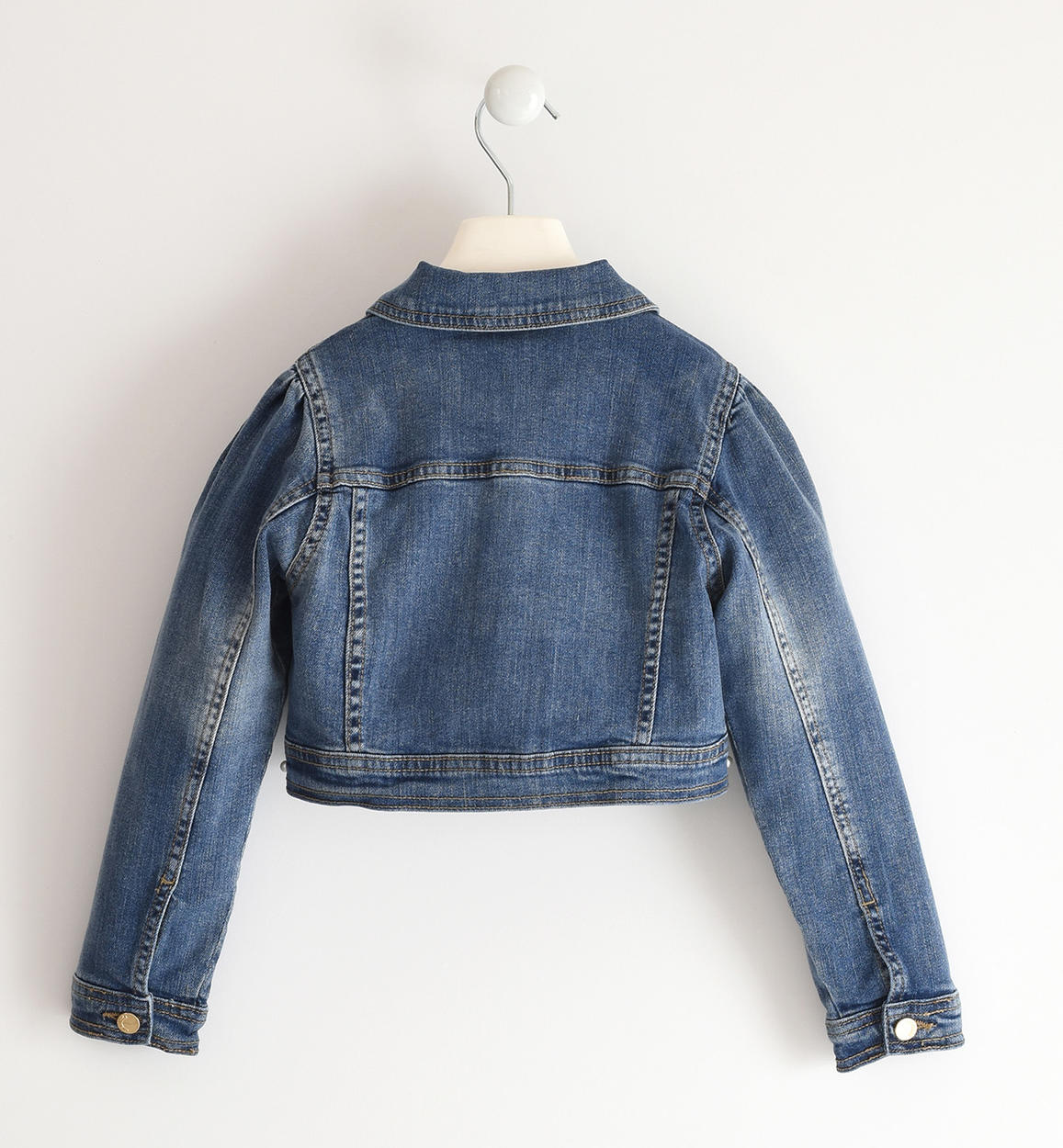Giubbino per bambina in denim con perle - Sarabanda