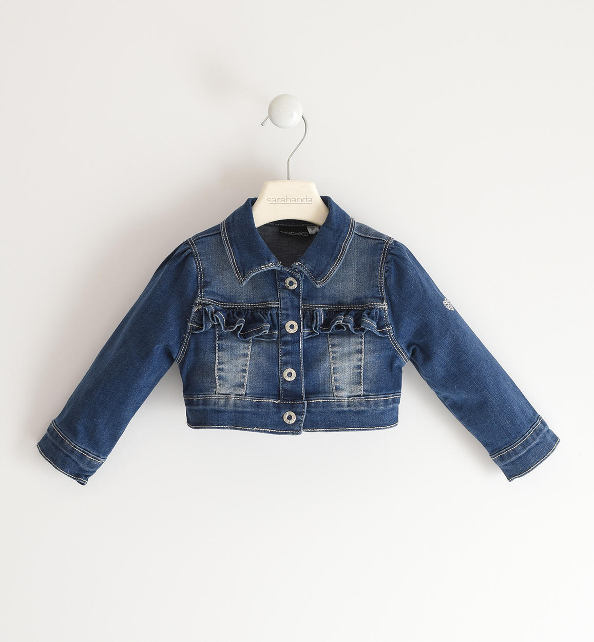 Giubbino bambina in denim super stretch - Sarabanda