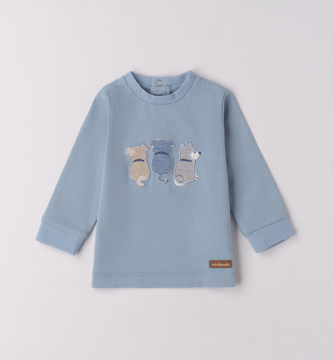 Maglia girocollo neonato AZZURRO