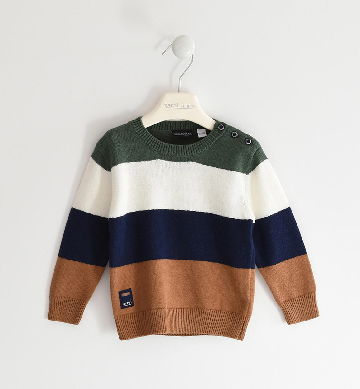 Maglia in tricot a blocchi di colore per bambino - Sarabanda