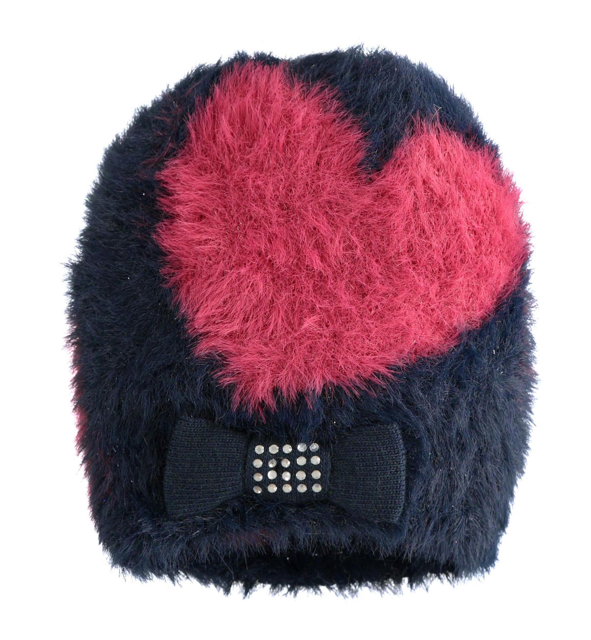 Morbidissimo cappello modello cuffia con cuori - Sarabanda