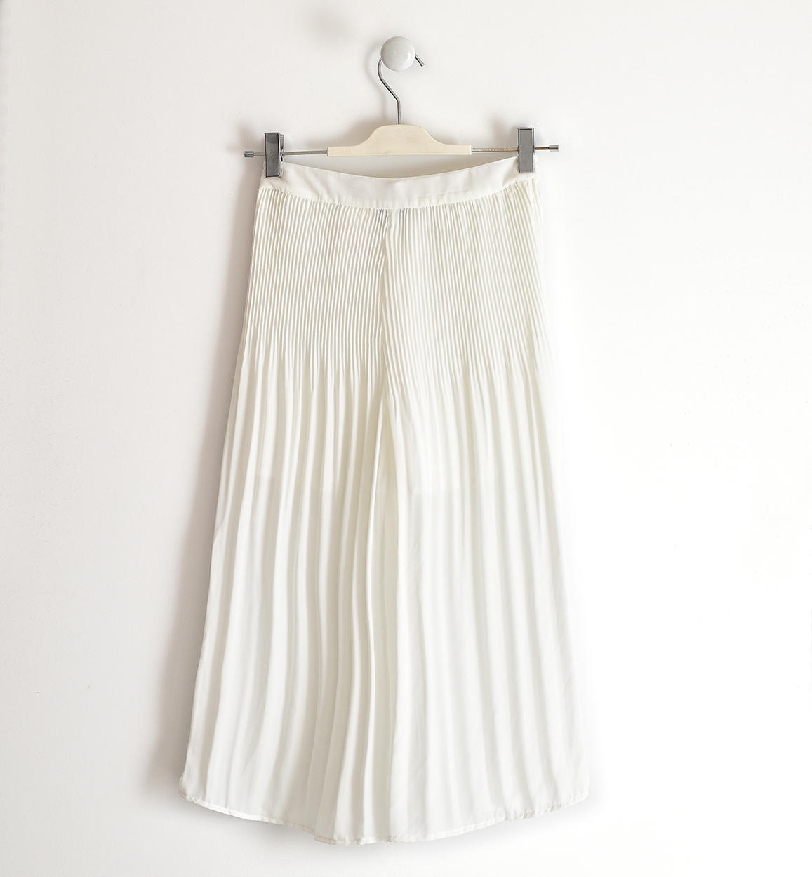 Pantaloni bambina lunghi in crêpe plissettati - Sarabanda