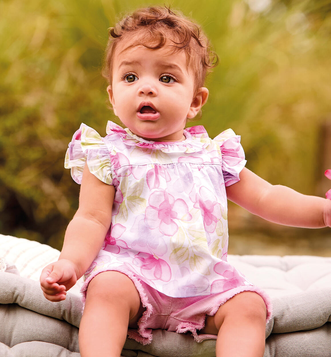 Pantaloni corti bimba ROSA