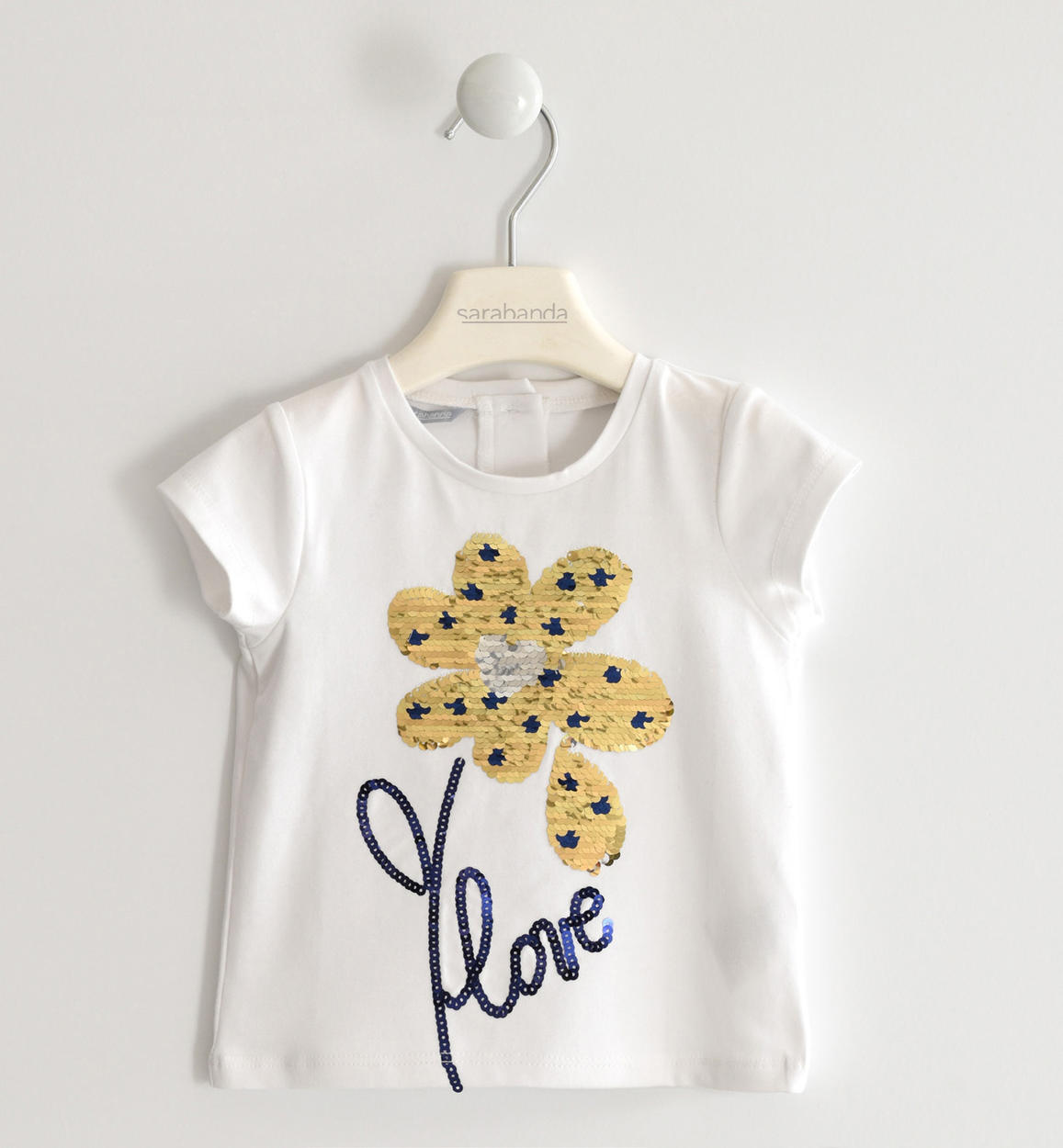 t shirt paillettes reversibili bambina