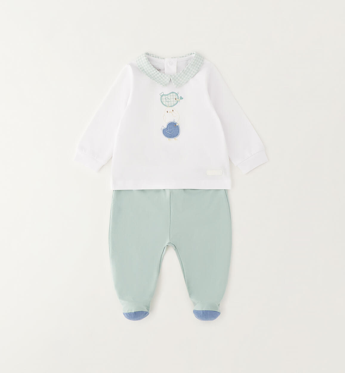Two-piece baby romper WHITE