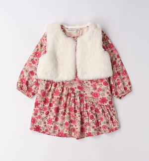 Abito bambina con gilet