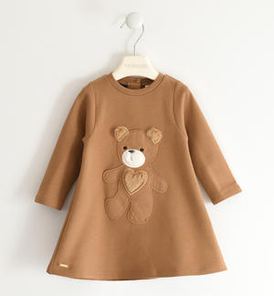 Abito bambina con orsetto BEIGE