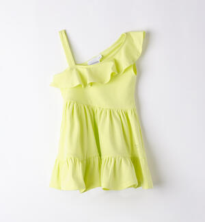 Girl's one-shoulder dress