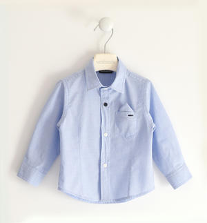 100% cotton boy¿s shirt with removable pocket handkerchief BLUE