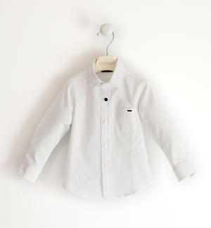 100% cotton boy¿s shirt with removable pocket handkerchief WHITE