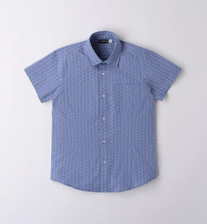 Boys' fitted short-sleeved shirt