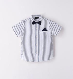 Boys' short-sleeved shirt with bow tie