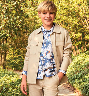 Boys' all-over patterned shirt