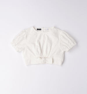 Girl's broderie anglaise shirt