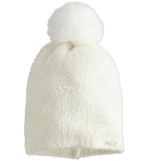 Cappello bambina in tricot PANNA