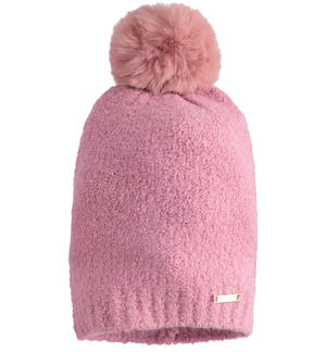 Cappello bambina in tricot ROSA