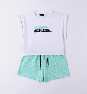 Girl's summer outfit in various prints