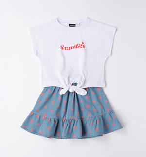 Girl's mini skirt outfit