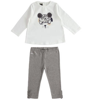 Girl's sporty jersey outfit CREAM