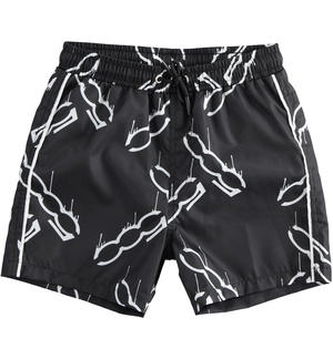 Beach boxer for boys with 500 print