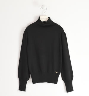 Girl's turtleneck sweater BLACK