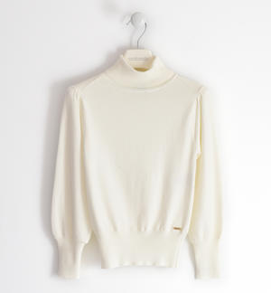 Girl's turtleneck sweater CREAM
