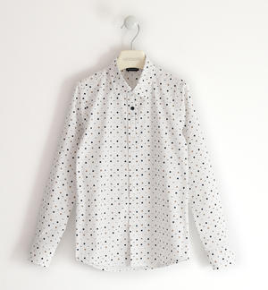 Boy's elegant patterned shirt CREAM