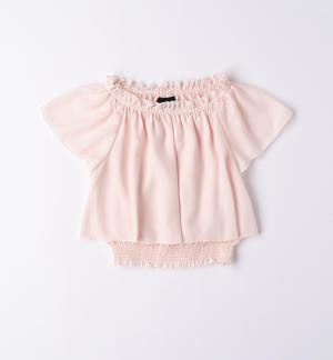 Elegante camicia ragazza ROSA