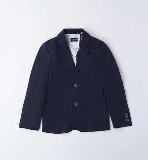 Boys' elegant jacket with pin BLUE