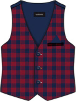 Elegante gilet a quadri per bambino