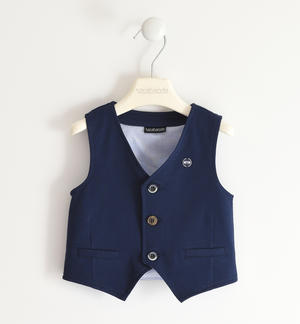 Elegant fleece vest for boys BLUE