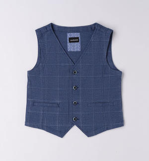 Boys' elegant checked gilet