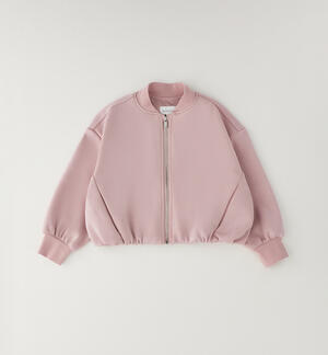 Felpa bambina modello bomber