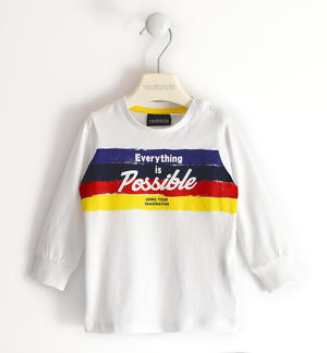 100% cotton boy sweatshirt with different prints WHITE