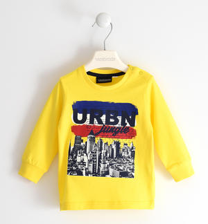 100% cotton boy sweatshirt with different prints YELLOW