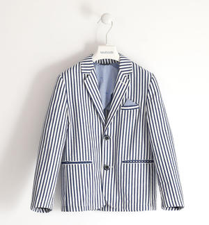 Elegant boy¿s jacket with striped pattern BLUE