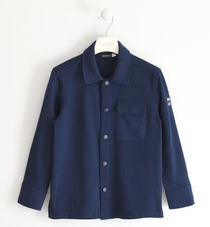 100% cotton fleece boy¿s jacket with pocket BLUE