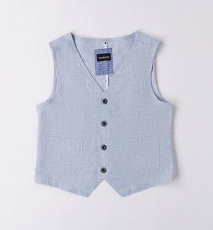 Gilet elegante in lino ragazzo
