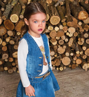 Gilet jeans bambina
