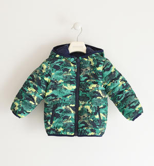 Boys¿ camouflage jacket padded with wadding GREEN