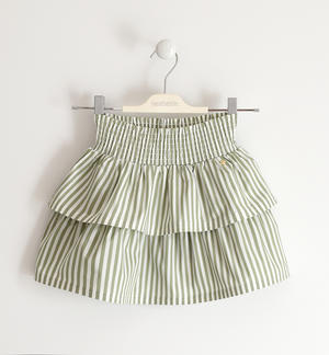 Girl's striped patterned skirt GREEN