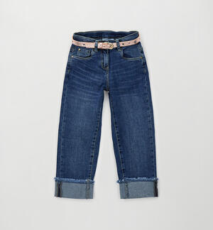 Jeans bambina con cintura