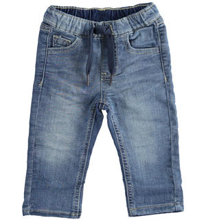 Boy's drawstring jeans BLUE