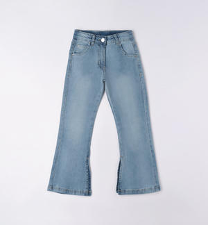 Jeans ragazza ampio AZZURRO