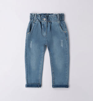 Girl's high-waisted jeans