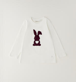 Maglia bambina con coniglio